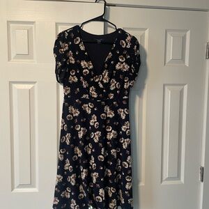 Tommy Hilfiger Navy Floral Midi Dress